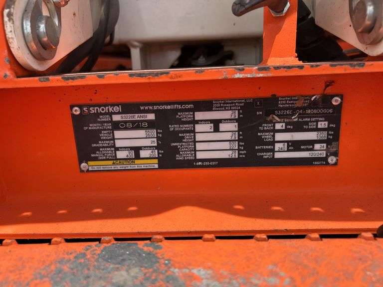 2018 Snorkel S3226E ANSI Scissor Lift - Albuquerque, NM