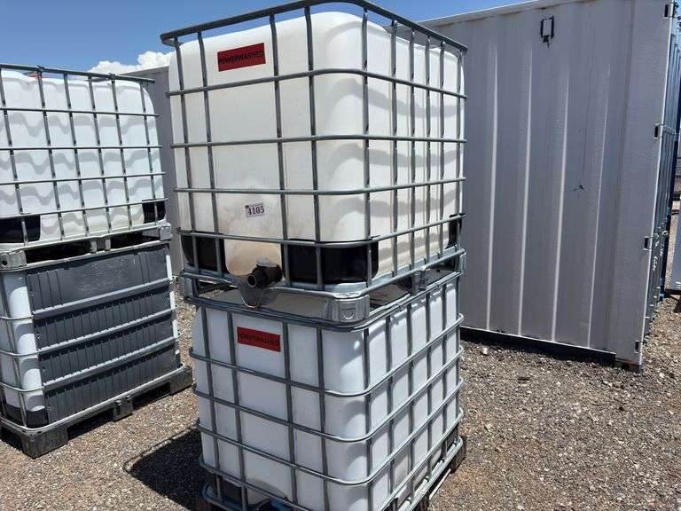 Qty Of (2) 275 Gal Metal Basket Tank