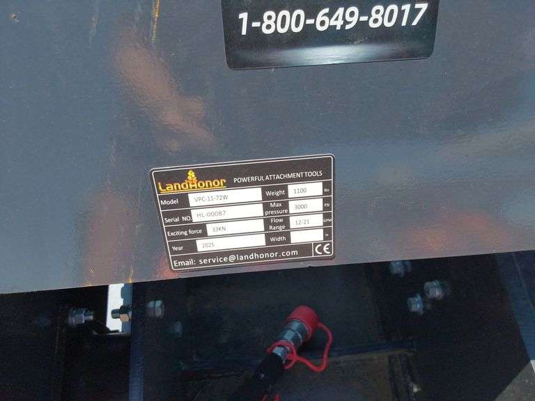 Skid Steer Vibratory Plate Compactor Model VPC-11-72W - Albuquerque NM