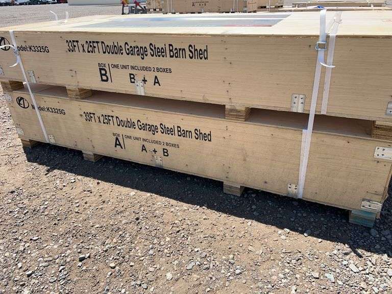 Double Garage Steel Barn Shed 33ftx25ft - Albuquerque NM