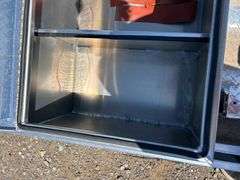 Diamond plated Headache rack with tool box storage