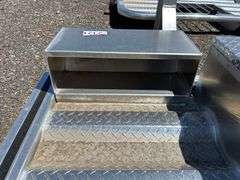Diamond plated Headache rack with tool box storage