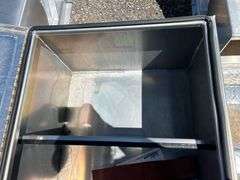 Diamond plated Headache rack with tool box storage