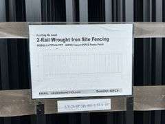 Qty 40 7FT 2-Rail Iron Site Fencing - Albuquerque NM