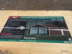 Double Garage Steel Barn Shed 33ftx25ft - Albuquerque NM