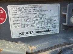 2019 Kubota SVL 95 Compact Track Loader