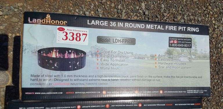 Landhonor 36 in Round Metal Fire Ring Model LDH-FPR36 - Albuquerque NM