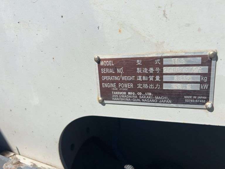 2014 Takeuchi TL8 Compact Track Loader - Albuquerque, NM