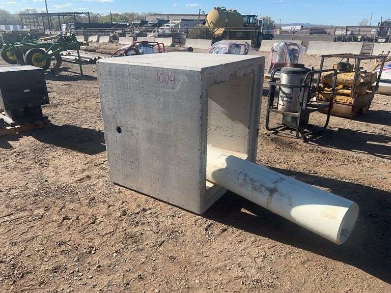Rectangular Concrete Drop Riser Concrete Riser - J&J Auctioneers LLC