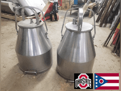 2 Milker Buckets | Ohio State University Wooster, OH For equipment questions contact John Lemmerman 614-403-6151 (Rep Paul Warner 517-231-8427)