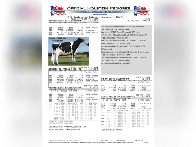(25) Fresh 1st Lact Holstein Heifers | Fresh 5-12 to 7-2 | 3X Group Avg 43 DIM 85#m SCC-36K, 587 gNM$, 2646 gTPI, 4 & 5⭐Udders,  | AI Sired-Sires Avg 639 NM$ | Dams ACTUAL Avg 32988m 1466f 1120p 22531cfp | ⭐GOLD STAR Genetic Focus Herd, Tank Avg 94# on 2400 Cows | Extensive ET Program, From some of the greatest cow families in the breed with literally Hundreds of bulls in AI! | Rotary Parlor, Sand Freestalls, Headlocks, Complete Herd Health & Vaccinations, Registered | Oakfield Corners Dairy Oakfield, NY | Load by 8-1-25 (Rep Paul Warner 517-231-8427) | WILL TEST TO TRAVEL 7070 7130 21575 21799 21825 22052 22105 22281 22290 22312 22313 22336 22374 22407 22478 58507 58564 71175 71300 96542 96574 96596 96647 96689 96721
