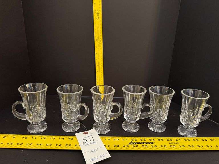 6 Waterford Handle Glasses
