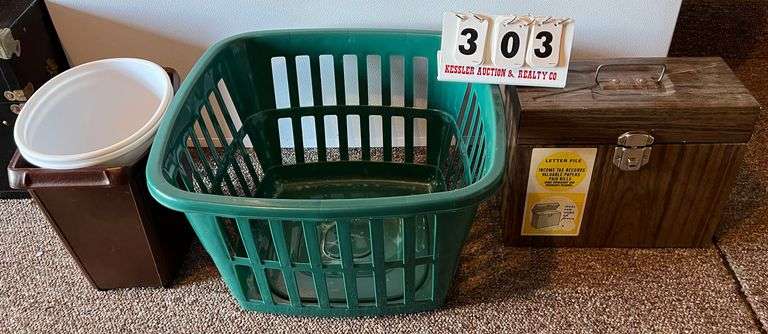 Trash Cans, Laundry Basket, and File Holder