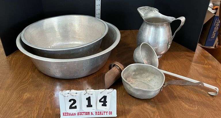 Aluminum Bowles, Pitcher, and Misc.
