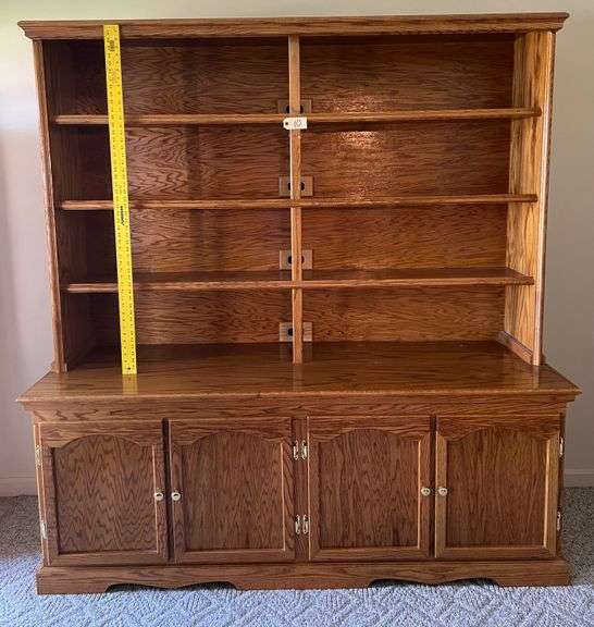 Oak Cabinet with Shelving