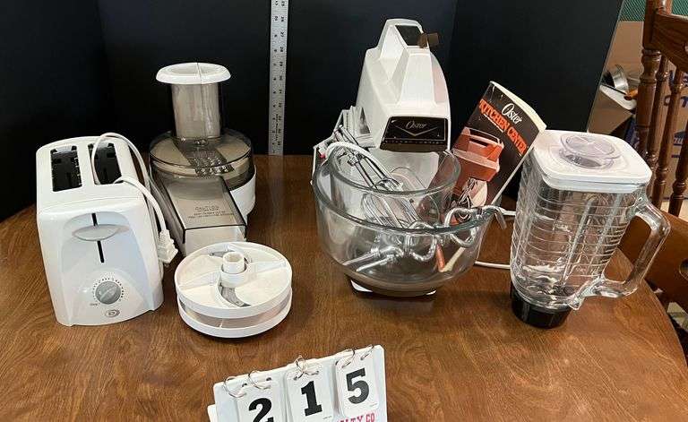 Mixer, Toaster, and Food Processor