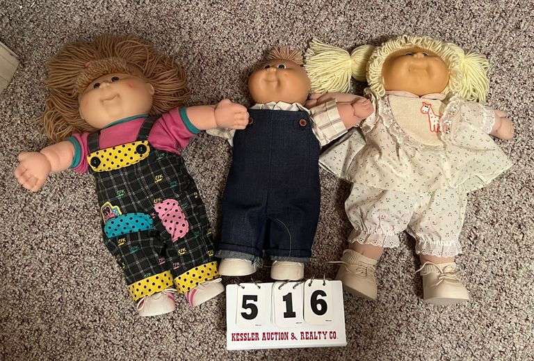 3 Cabbage Patch Dolls