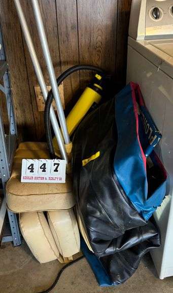 Blowup Boat w/ Pump, Seats, and Paddles