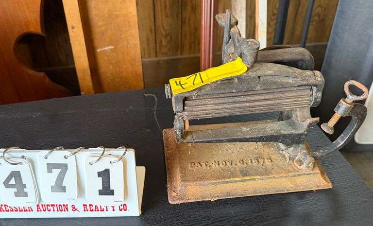 Antique Cast Iron Fluting Iron