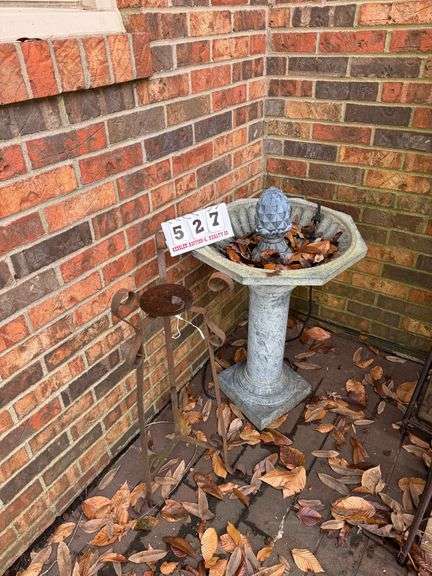 Fountain and Plant Stand