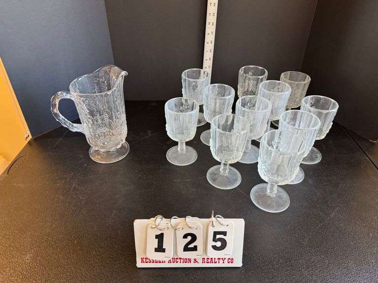 Pitcher and 11 Glasses