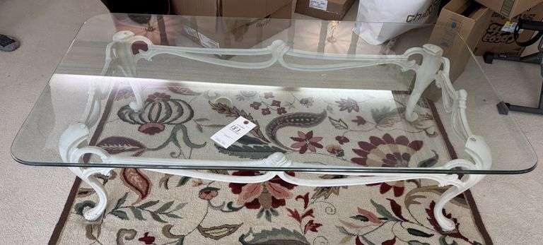 Glass top coffee table