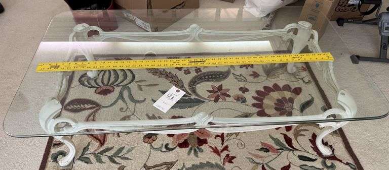 Glass top coffee table