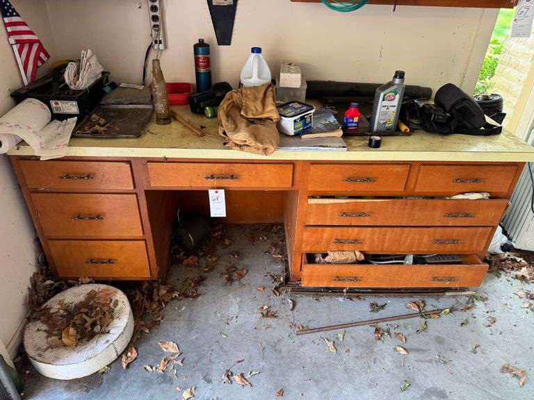 Bottom cabinet clean out and all that is on it