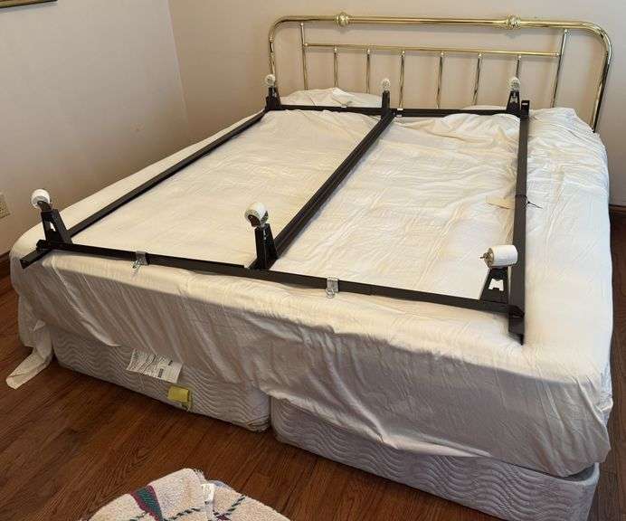 Brass headboard and bed frame