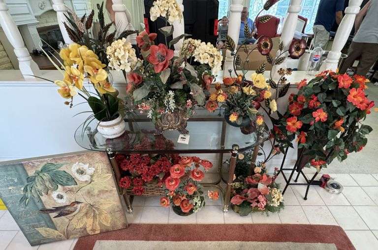 Flowers and table