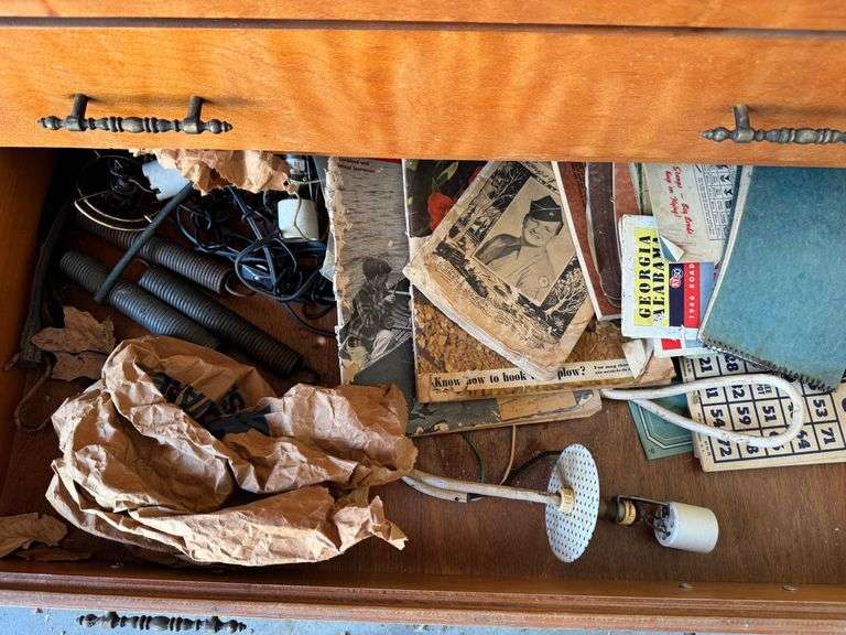 Bottom cabinet clean out and all that is on it