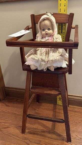 Baby doll and high chair