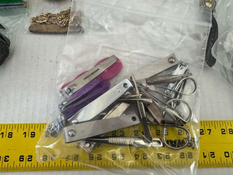 Watches, old pencils, clippers, misc