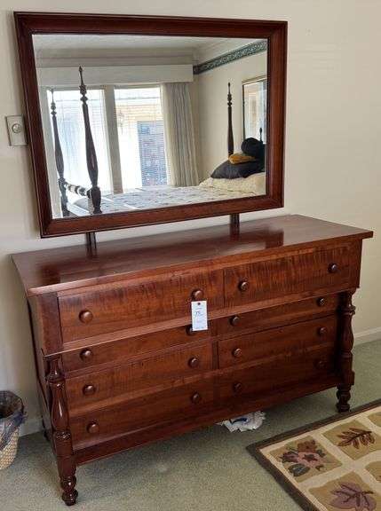 Cherry dresser with mirror