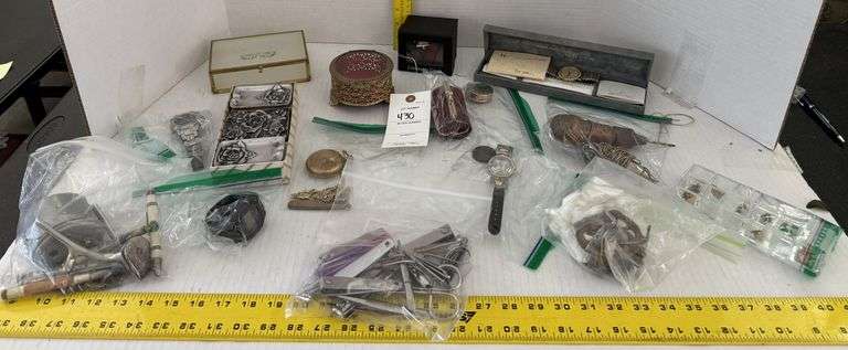 Watches, old pencils, clippers, misc