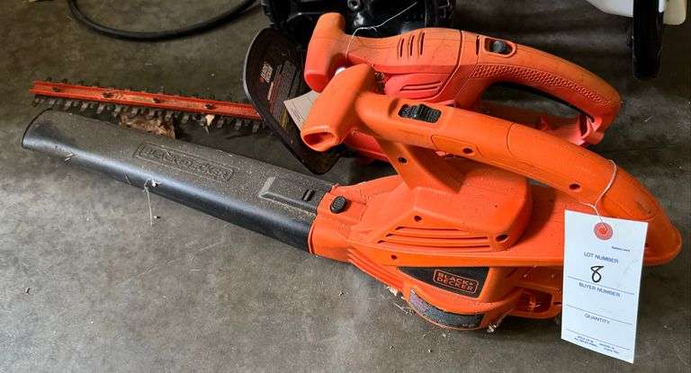 Electric black and decker hedge trimmer and blower