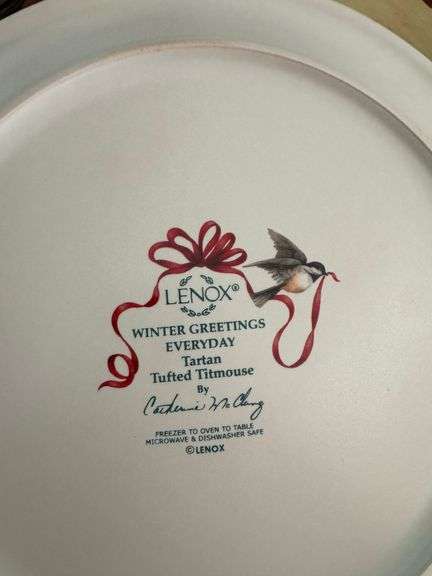 Lenox winter greetings dishes