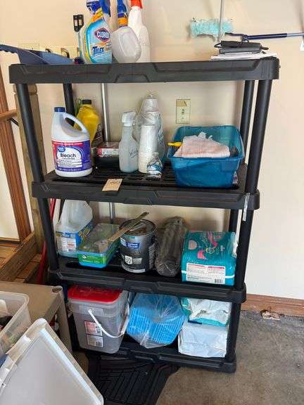 2 shelves and all that’s on it, ironing board