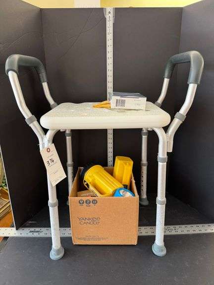 Bathroom chair and flashlights