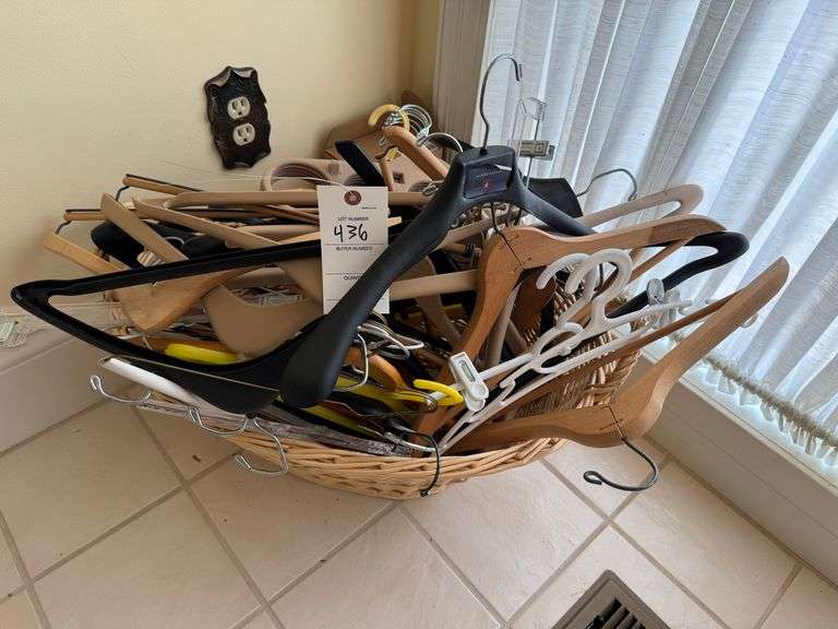 Basket of hangers