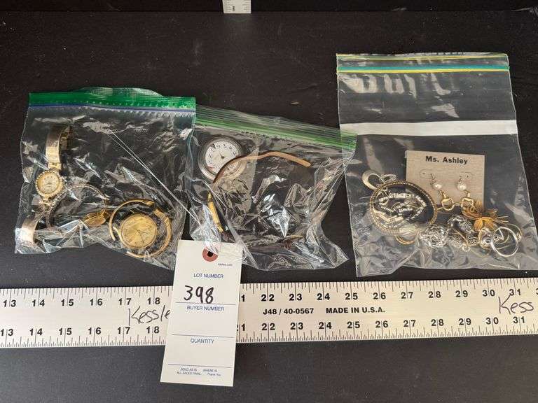 Costume jewelry and watches