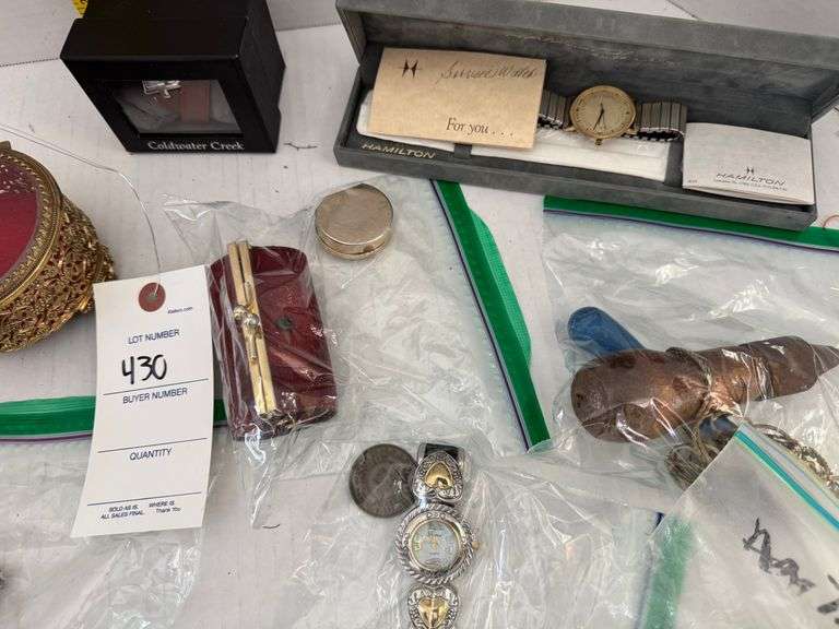 Watches, old pencils, clippers, misc