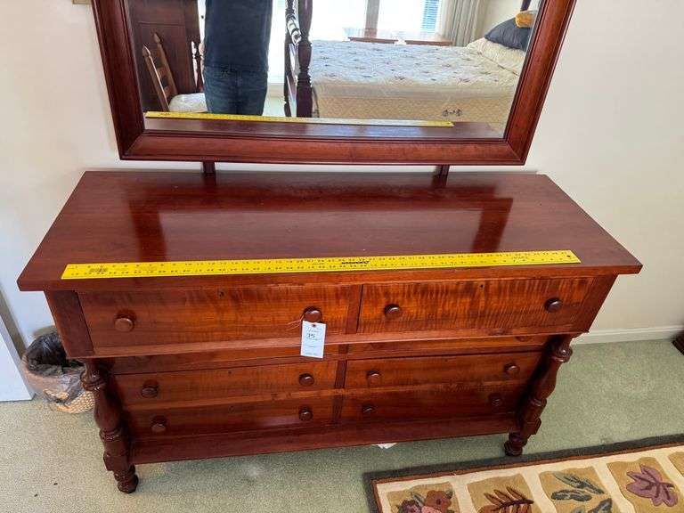 Cherry dresser with mirror