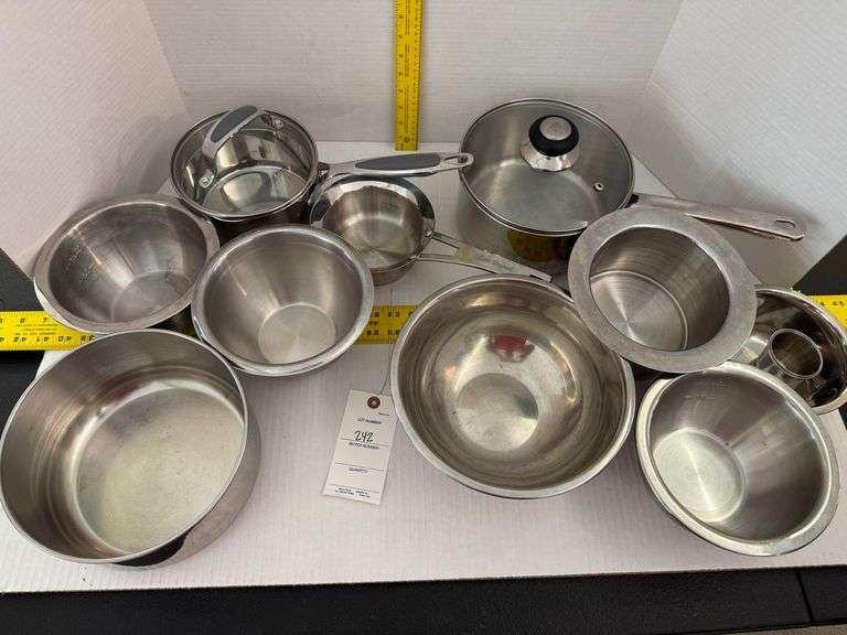 Mixing bowls and pots