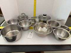 Mixing bowls and pots