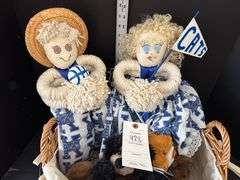 Basket of stuffed animals