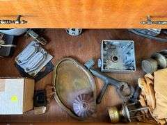 Bottom cabinet clean out and all that is on it