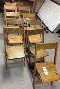 11 wooden folding chairs