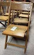 11 wooden folding chairs