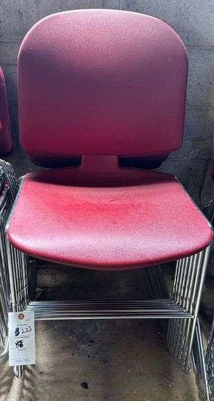 8 Maroon Chairs